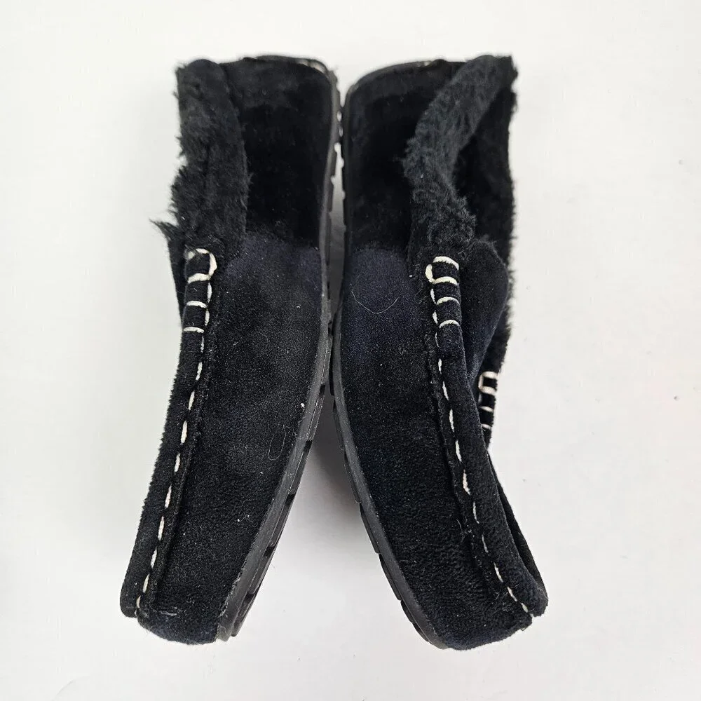 Koolaburra by UGG Youth Riley Shimmer Moccasin Slipper Black 1116742 2
